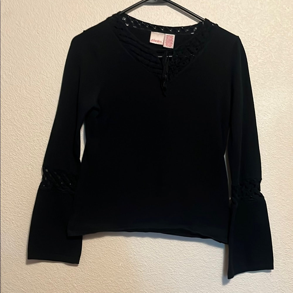 Xhilaration Elegant Black Lace Blouse